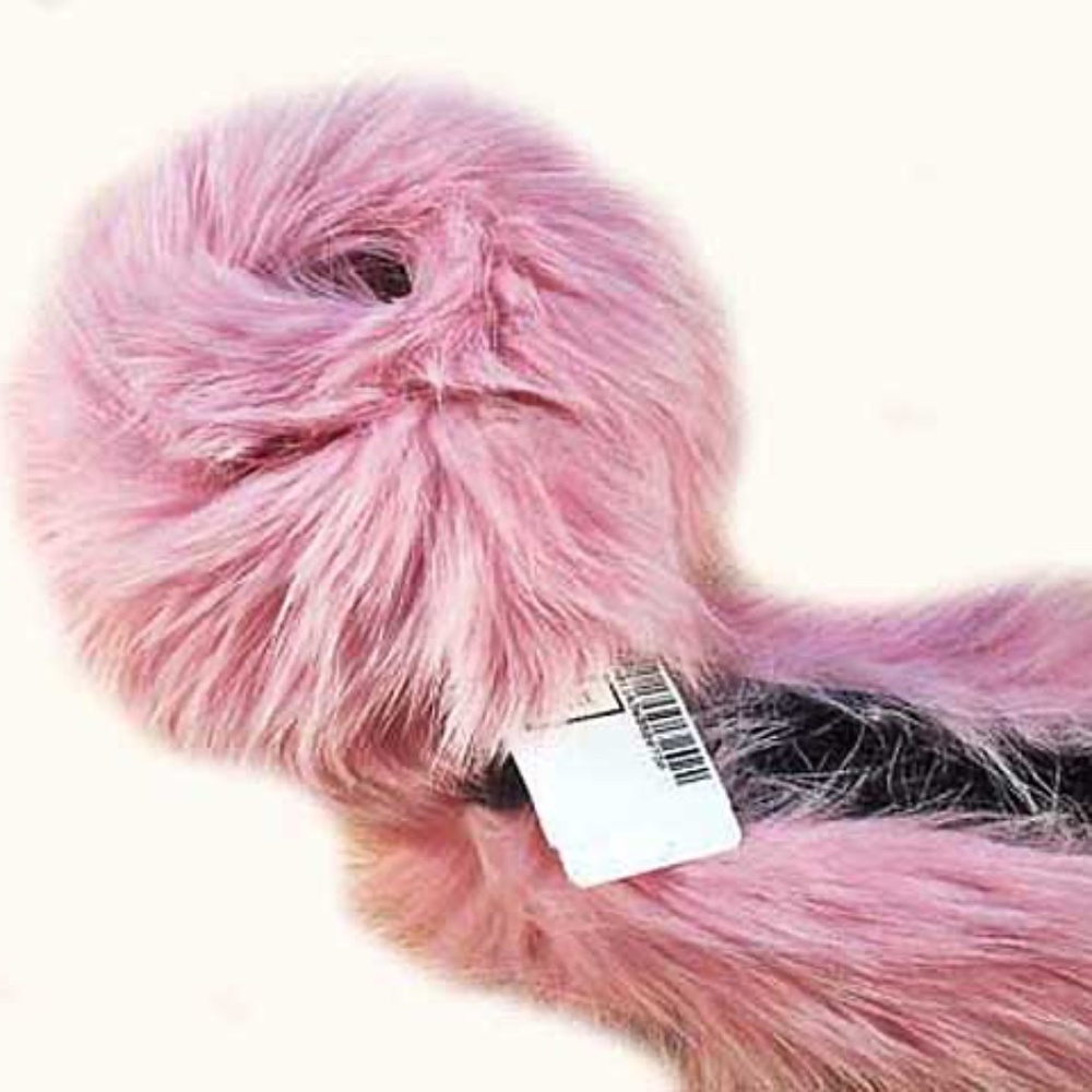 FOX FUR CUFFS, PINK, HOLT RENFREW, PATENTED AUTOMATIC “SLAP ON” CLOSURE,